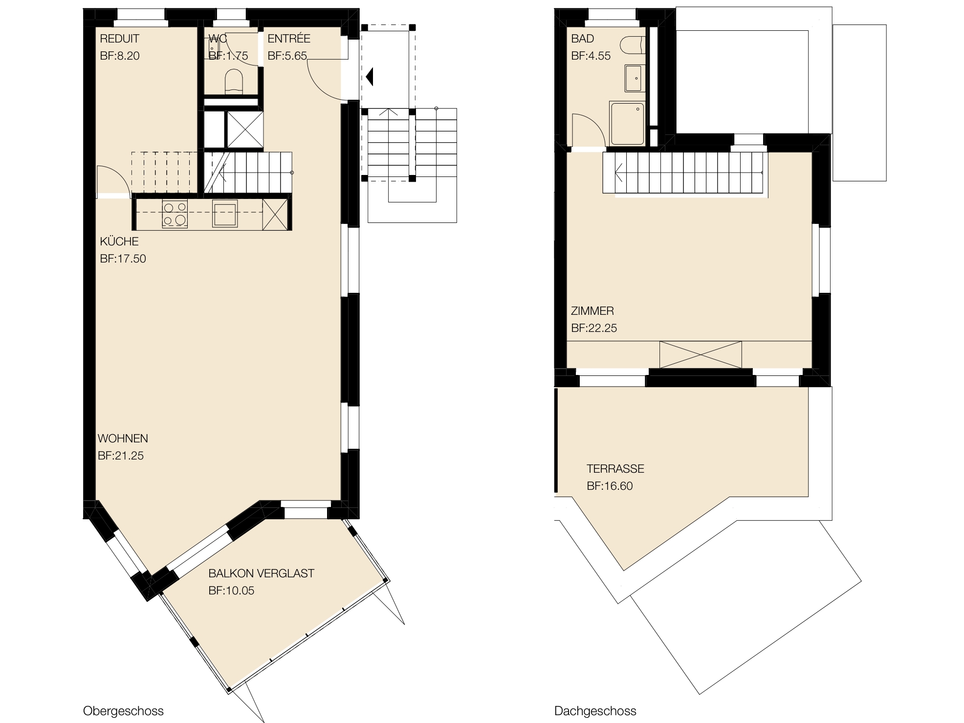 Grundriss Zweieinhalb-Zimmer
