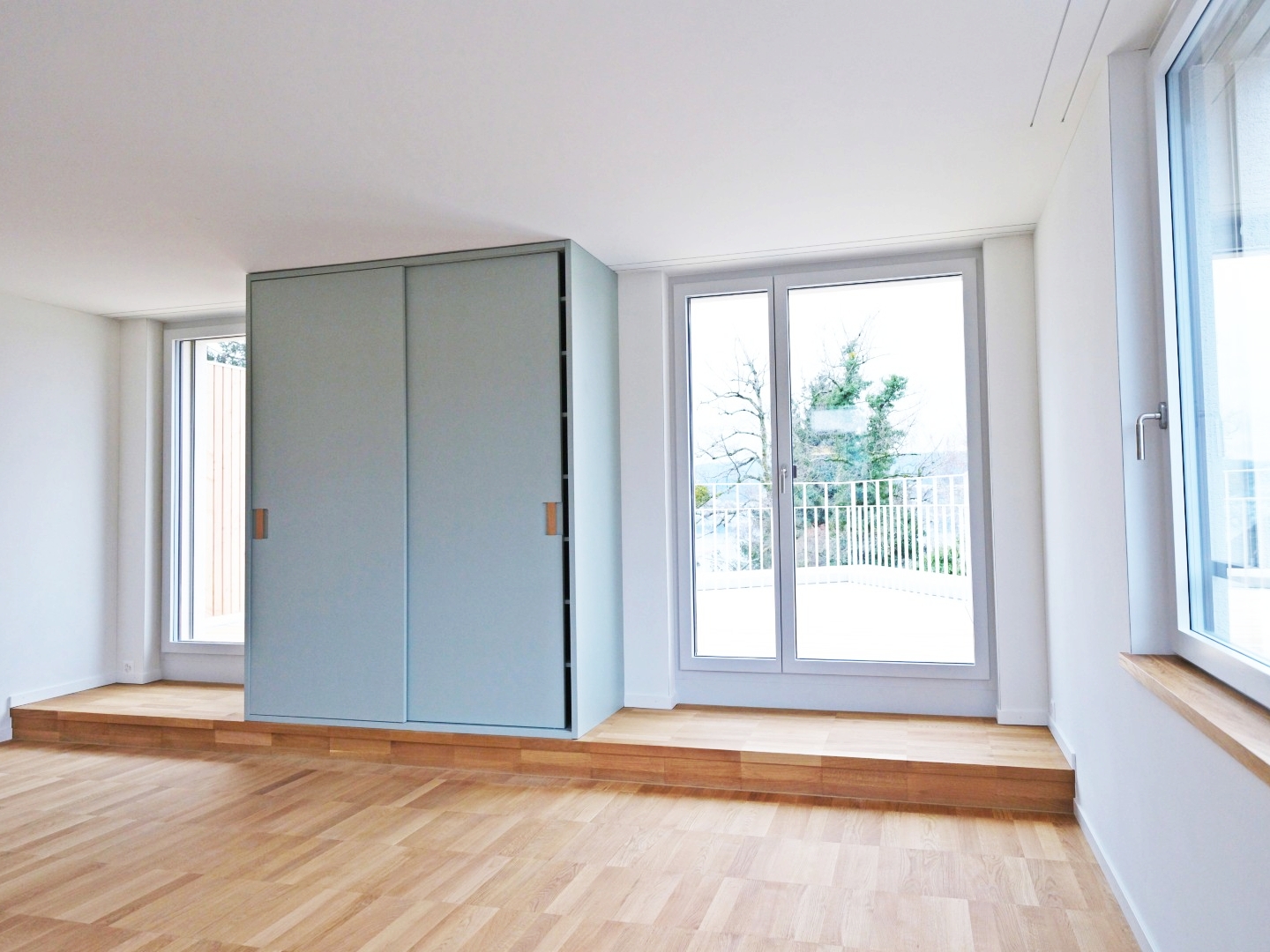 Schlafzimmer Aussicht auf Terrasse