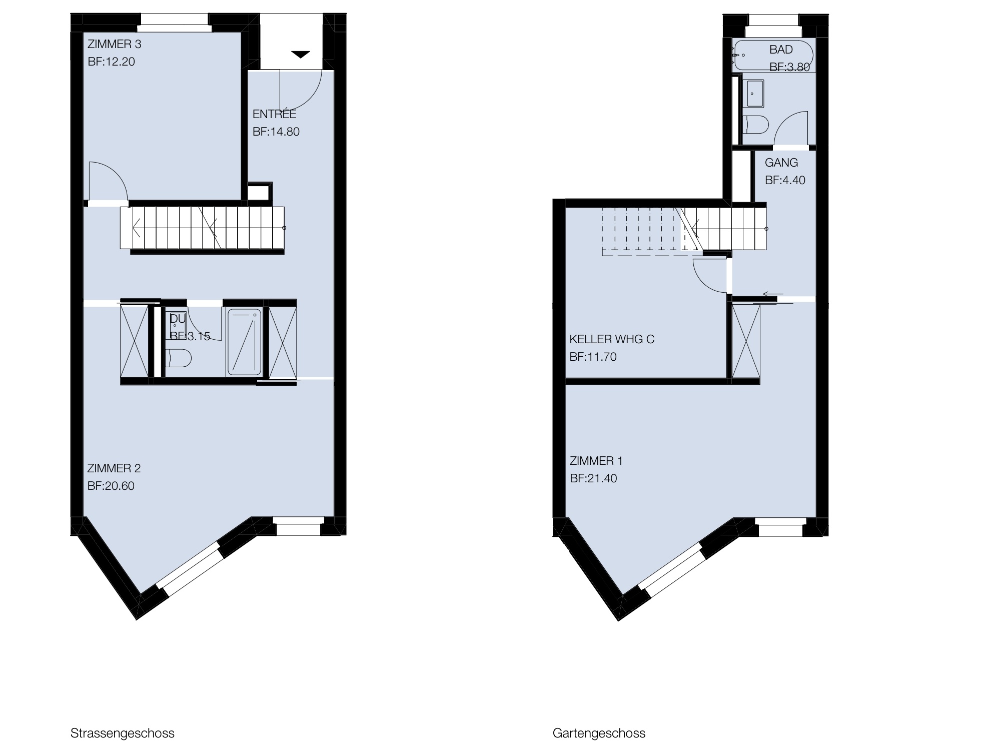 Grundriss Haus Schlafzimmer Gartenetage