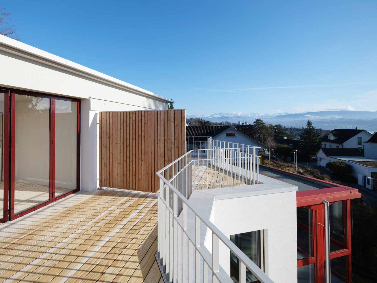 Terrasse mit Alpenblick